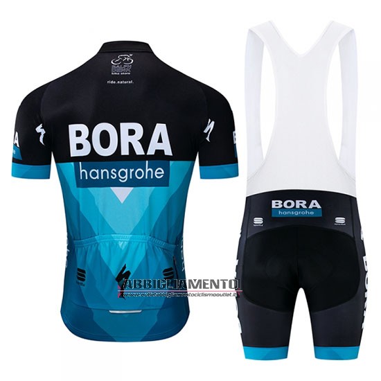 Abbigliamento Bora 2019 Manica Corta e Pantaloncino Con Bretelle Nero Blu - Clicca l'immagine per chiudere